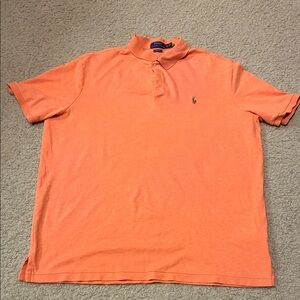 XL Polo by Ralph Lauren Men's Orange Polo Shirt